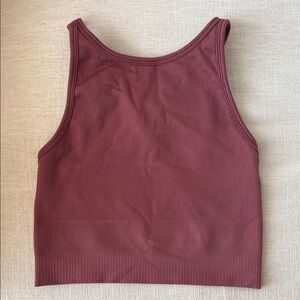 Athleta Aurora High Neck Ribbed Tank Top